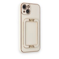 Newface iPhone 14 Kılıf Coco Elit Kapak - Beyaz