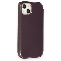 Newface iPhone 14 Kılıf Dolpin Kapaklı - Derin Mor