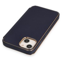 Newface iPhone 14 Kılıf Dolpin Kapaklı - Lacivert