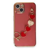 Newface iPhone 14 Kılıf Esila Silikon - Kırmızı