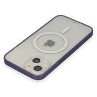 Newface iPhone 14 Kılıf Grand Magneticsafe Kapak - Mor