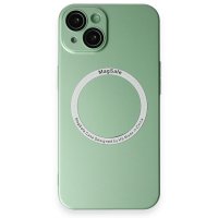 Newface iPhone 14 Kılıf Jack Magneticsafe Lens Silikon - Yeşil