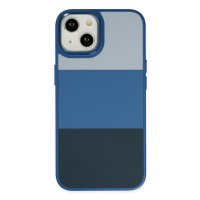 Newface iPhone 14 Kılıf King Kapak - Açık Mavi-Lacivert