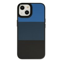 Newface iPhone 14 Kılıf King Kapak - Mavi-Siyah
