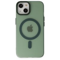 Newface iPhone 14 Kılıf Lodos Magneticsafe Mat Kapak - Köknar Yeşili