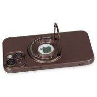 Newface iPhone 14 Kılıf Lukka Magneticsafe Kapak - Kahverengi