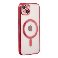 Newface iPhone 14 Kılıf Magneticsafe Lazer Silikon - Kırmızı