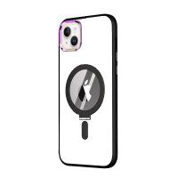Newface iPhone 14 Kılıf Mudo Magneticsafe Standlı Kapak - Siyah
