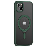 Newface iPhone 14 Kılıf Mudo Mat Magneticsafe Kapak - Köknar Yeşili