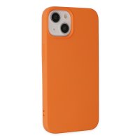 Newface iPhone 14 Kılıf Nano içi Kadife Silikon - Turuncu