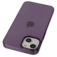 Newface iPhone 14 Kılıf Pc Sert Şeffaf Kapak - Mor