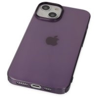 Newface iPhone 14 Kılıf Pc Sert Şeffaf Kapak - Mor