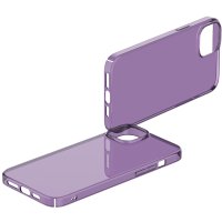 Newface iPhone 14 Kılıf Pc Sert Şeffaf Kapak - Mor