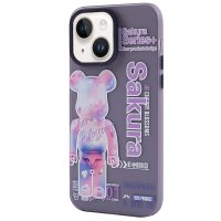 Newface iPhone 14 Kılıf Prada Desenli Kapak - Prada Mor - 1