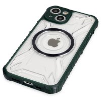 Newface iPhone 14 Kılıf Prag Magneticsafe Kapak - Koyu Yeşil