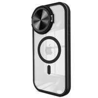 Newface iPhone 14 Kılıf Teleskop Lens Magsafe Silikon Kapak - Siyah