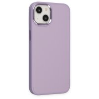 Newface iPhone 14 Plus Kılıf Asya Deri Silikon - Lila