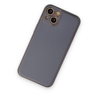 Newface iPhone 14 Plus Kılıf Coco Deri Silikon Kapak - Gri