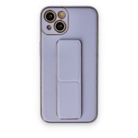 Newface iPhone 14 Plus Kılıf Coco Deri Standlı Kapak - Lila