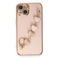 Newface iPhone 14 Plus Kılıf Esila Silikon - Pudra