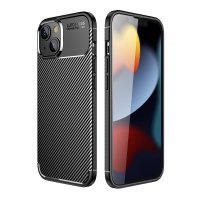 Newface iPhone 14 Plus Kılıf Auto Focus Karbon Kapak - Siyah