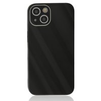 Newface iPhone 14 Plus Kılıf Glass Kapak - Siyah