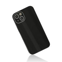 Newface iPhone 14 Plus Kılıf Glass Kapak - Siyah