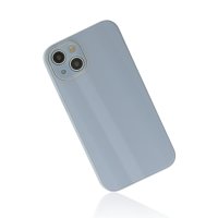 Newface iPhone 14 Plus Kılıf Glass Kapak - Sky Blue