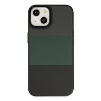 Newface iPhone 14 Plus Kılıf King Kapak - Gri-Siyah
