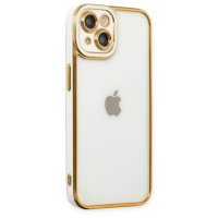 Newface iPhone 14 Plus Kılıf Liva Lens Silikon - Beyaz
