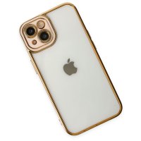 Newface iPhone 14 Plus Kılıf Liva Lens Silikon - Pudra