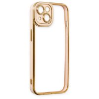 Newface iPhone 14 Plus Kılıf Liva Lens Silikon - Pudra