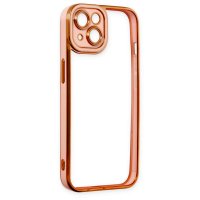 Newface iPhone 14 Plus Kılıf Liva Lens Silikon - Rose