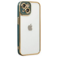 Newface iPhone 14 Plus Kılıf Liva Lens Silikon - Yeşil