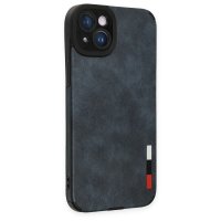 Newface iPhone 14 Plus Kılıf Loop Deri Silikon - Lacivert