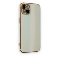 Newface iPhone 14 Plus Kılıf Luna Cam Kapak - Açık Yeşil