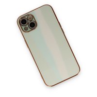 Newface iPhone 14 Plus Kılıf Luna Cam Kapak - Açık Yeşil