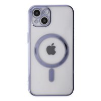 Newface iPhone 14 Plus Kılıf Magneticsafe Lazer Silikon - Mor