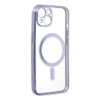 Newface iPhone 14 Plus Kılıf Magneticsafe Lazer Silikon - Mor