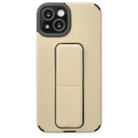 Newface iPhone 14 Plus Kılıf Mega Standlı Silikon - Gold