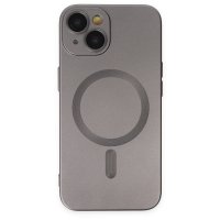 Newface iPhone 14 Plus Kılıf Moshi Lens Magneticsafe Silikon - Füme