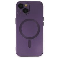 Newface iPhone 14 Plus Kılıf Moshi Lens Magneticsafe Silikon - Mor