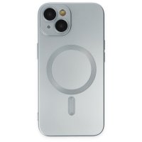 Newface iPhone 14 Plus Kılıf Moshi Lens Magneticsafe Silikon - Sierra Blue