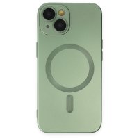 Newface iPhone 14 Plus Kılıf Moshi Lens Magneticsafe Silikon - Yeşil