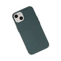 Newface iPhone 14 Plus Kılıf Nano içi Kadife Silikon - Koyu Yeşil