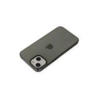 Newface iPhone 14 Plus Kılıf Pc Sert Şeffaf Kapak - Siyah