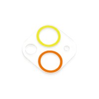 Newface iPhone 14 Plus Renkli Kamera Lens Koruma Cam - Sarı-Turuncu