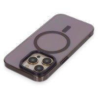 Newface iPhone 14 Pro Kılıf Anka PC Magneticsafe Sert Metal Kapak - Mor