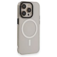 Newface iPhone 14 Pro Kılıf Anka PC Magneticsafe Sert Metal Kapak - Şeffaf