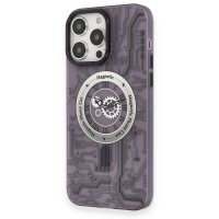 Newface iPhone 14 Pro Kılıf Apollo Magneticsafe Desenli Kapak - Apollo Mor - 5